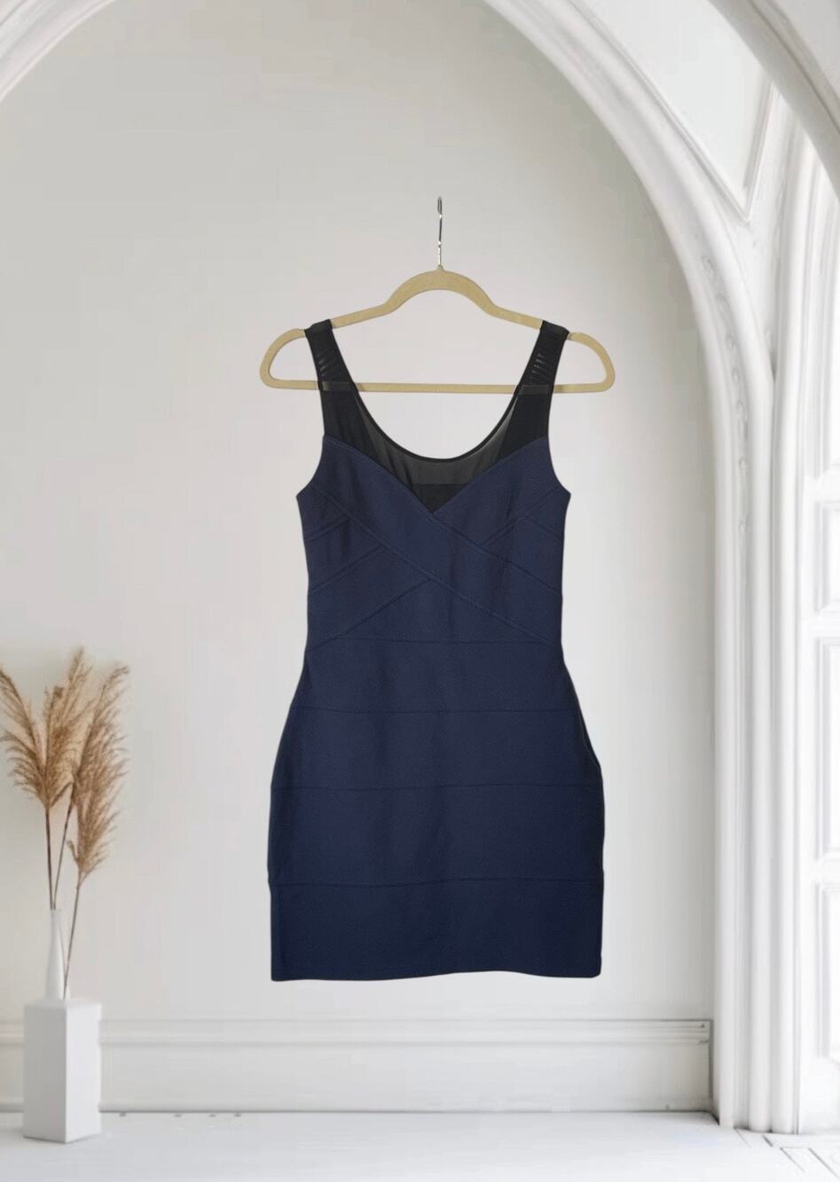 Express Blue Black Mini Dress XS